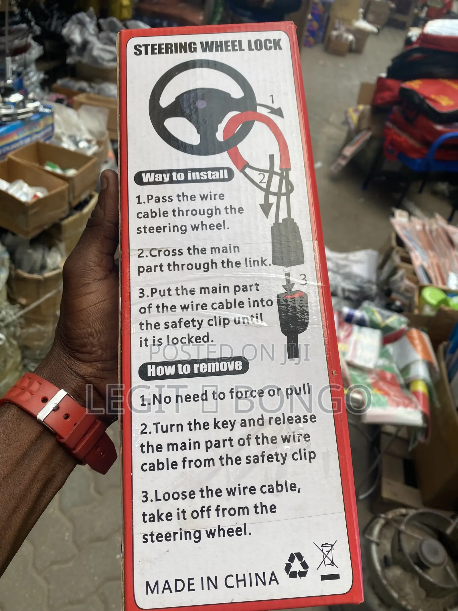 Anti-Theft Steering Wheel Lock - Strong Hook!