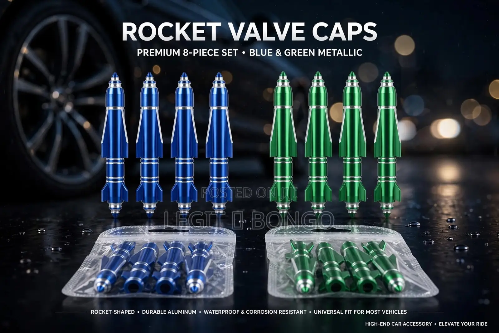 Rocket Tyre Valve Covers - Make Your Car Stand Out!