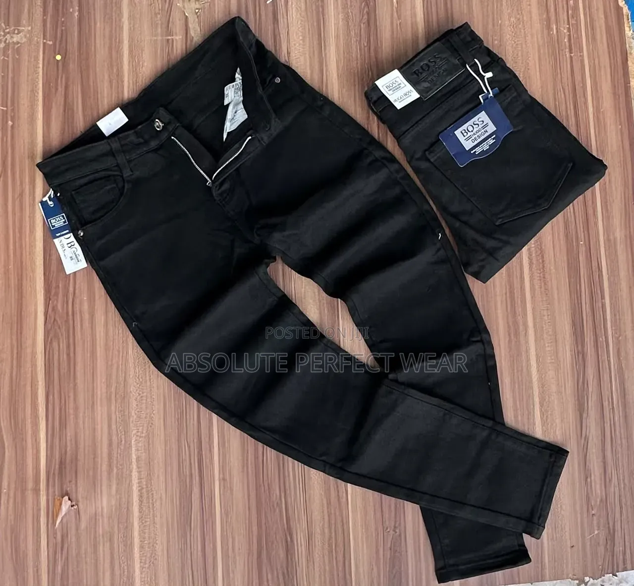 Plain Black Jeans for Men