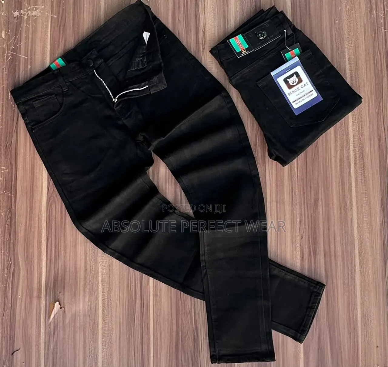 Plain Black Jeans for Men