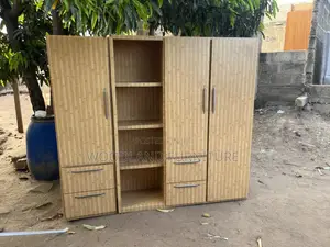 Modern Light Wood Multi-Section Wardrobe