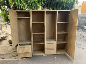 Modern Light Wood Multi-Section Wardrobe