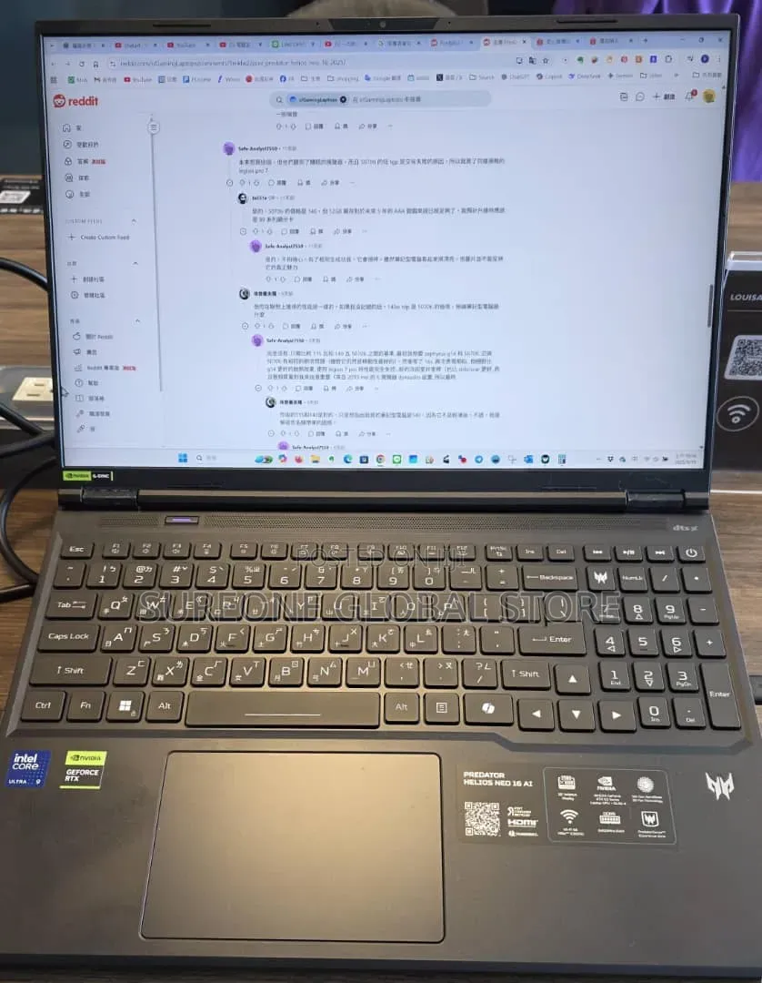New Laptop Acer Predator Helios Neo 16 16GB Nvidia HDD+SSD 1T