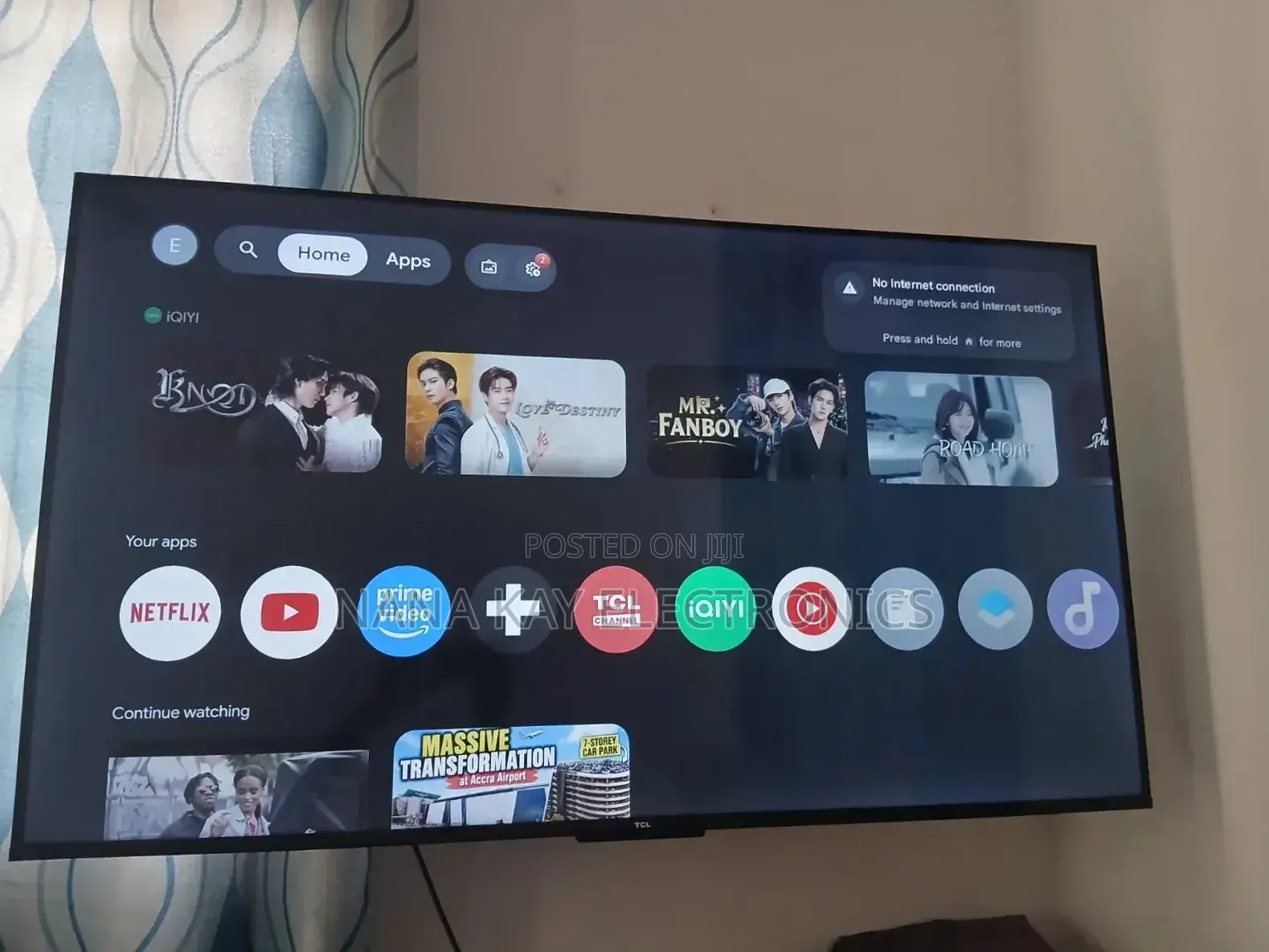 TCL 55P6L 55" 4K Google TV - One Month Used, Neat Condition