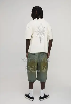 Longline Tinted Denim Jorts