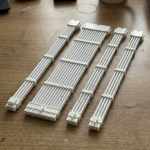 White Sleeved PSU Extension Cable Set for Gaming PC