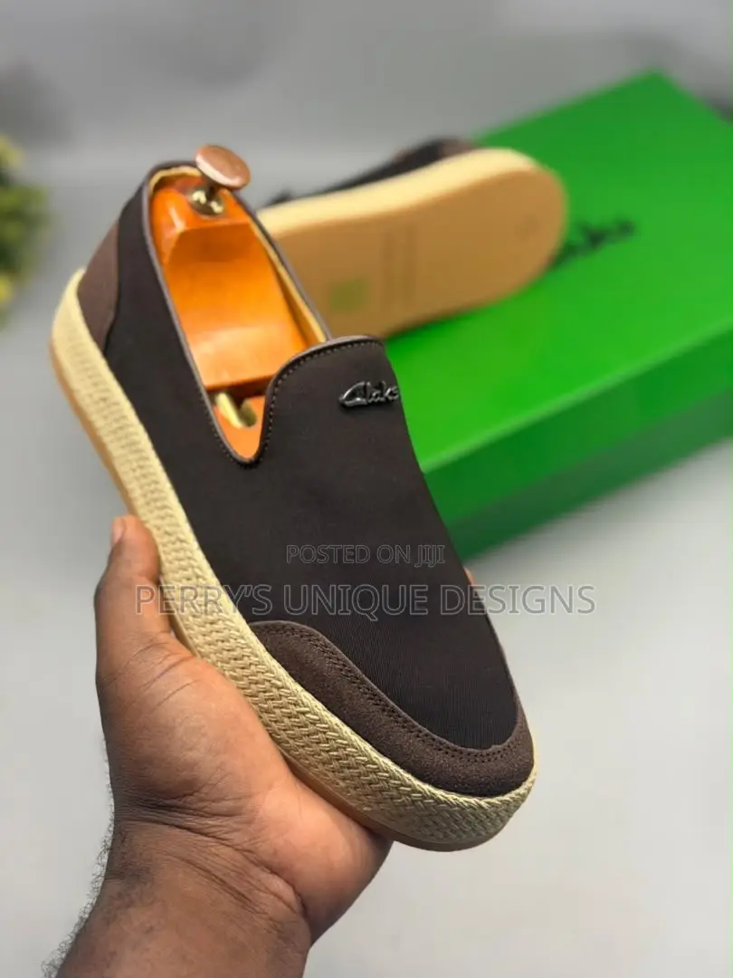 Men's Luxury Slip-on Loafers, Premium Brown Canvas Loafers