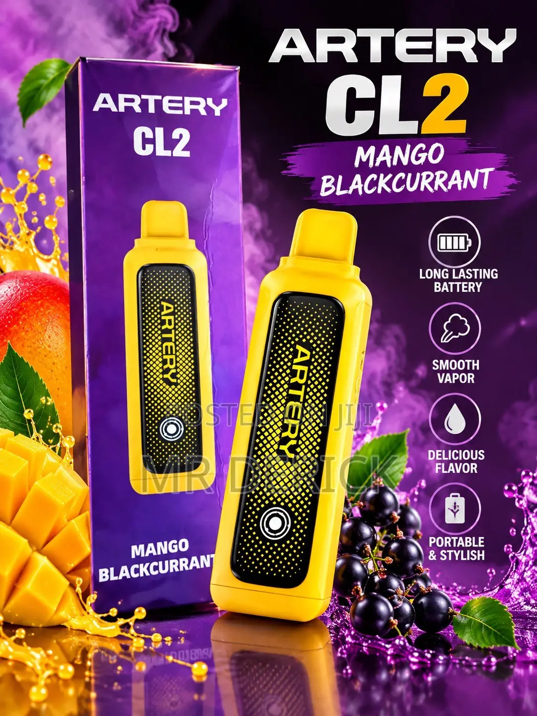Artery CL2 Vape 10000 Puff - Mango Blackcurrant