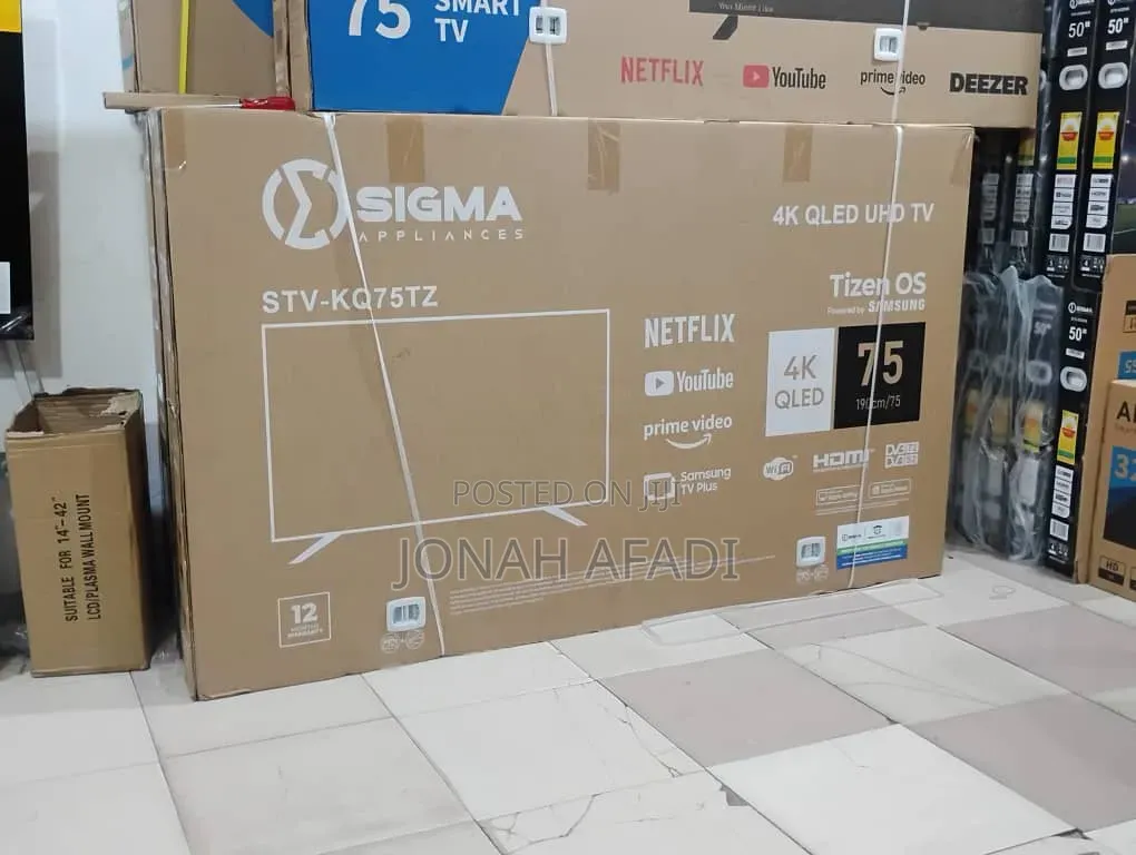 Sigma 75 Inch Smart QLED 4K TIZEN Television - STV-KQ75TZ