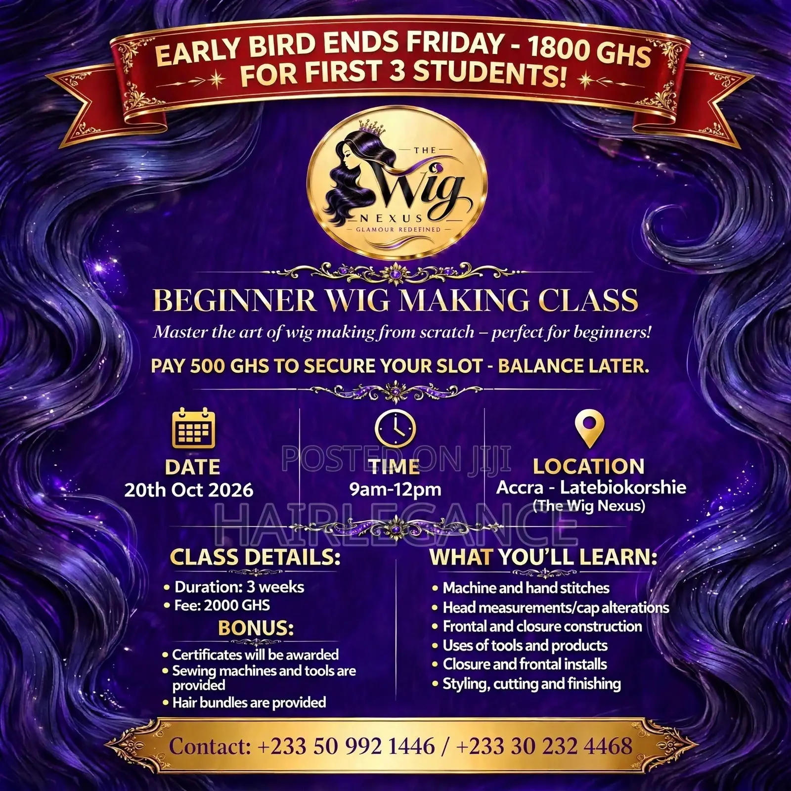 Wig Making Class for Beginners on Going
