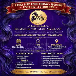 Wig Making Class for Beginners on Going