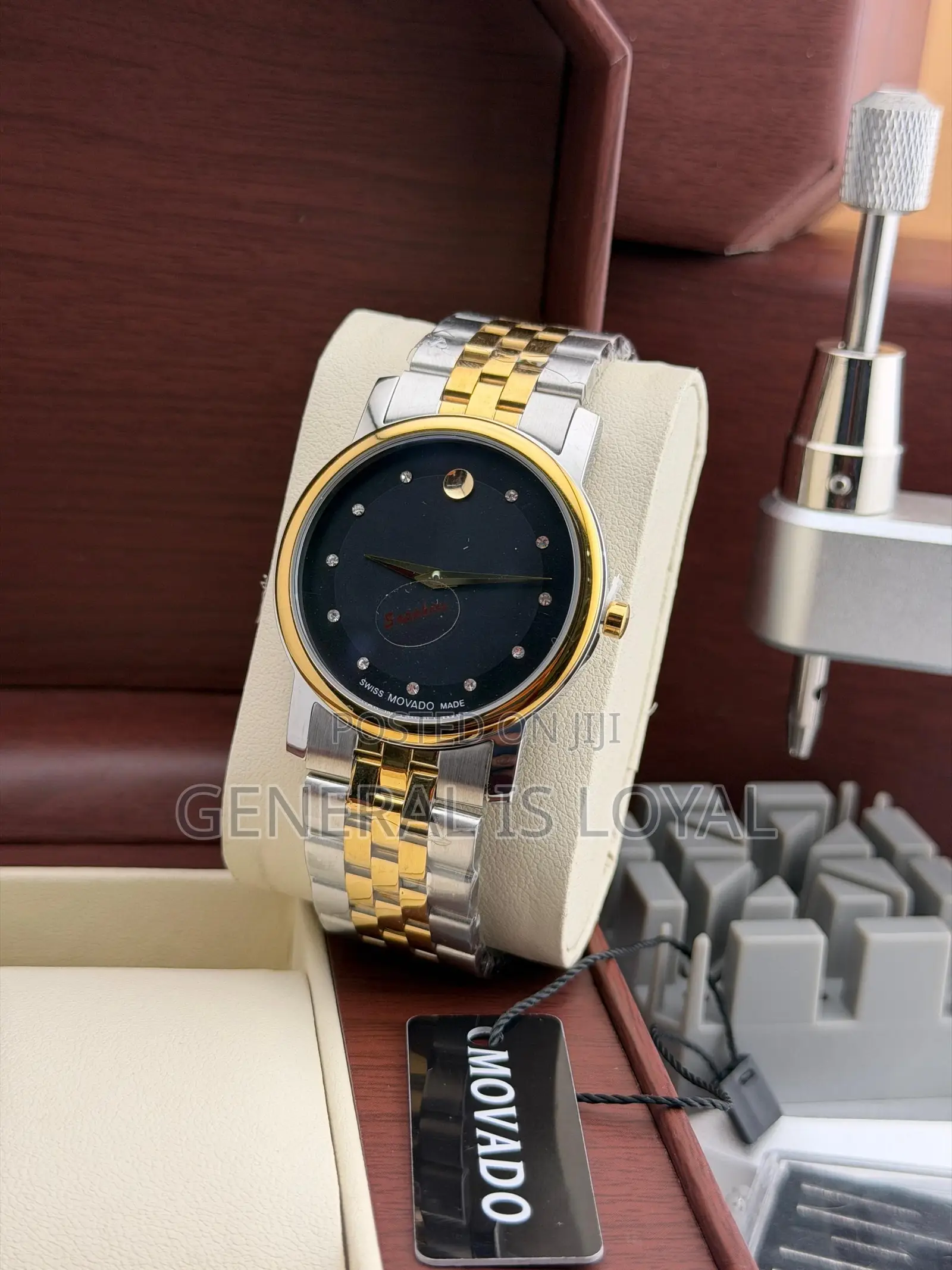 Movado Sapphire Two Tone Stainless Steel Watch