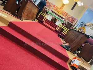Red Wine Floor Carpet for Church Auditorium