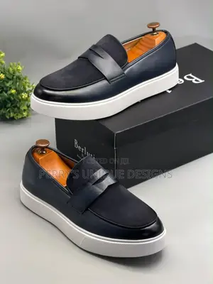 Men's Leather Slip-on Loafers – Sneaker Sole Dress Shoes