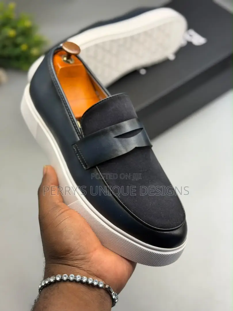 Men's Leather Slip-on Loafers – Sneaker Sole Dress Shoes