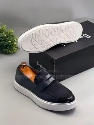 Men's Leather Slip-on Loafers – Sneaker Sole Dress Shoes