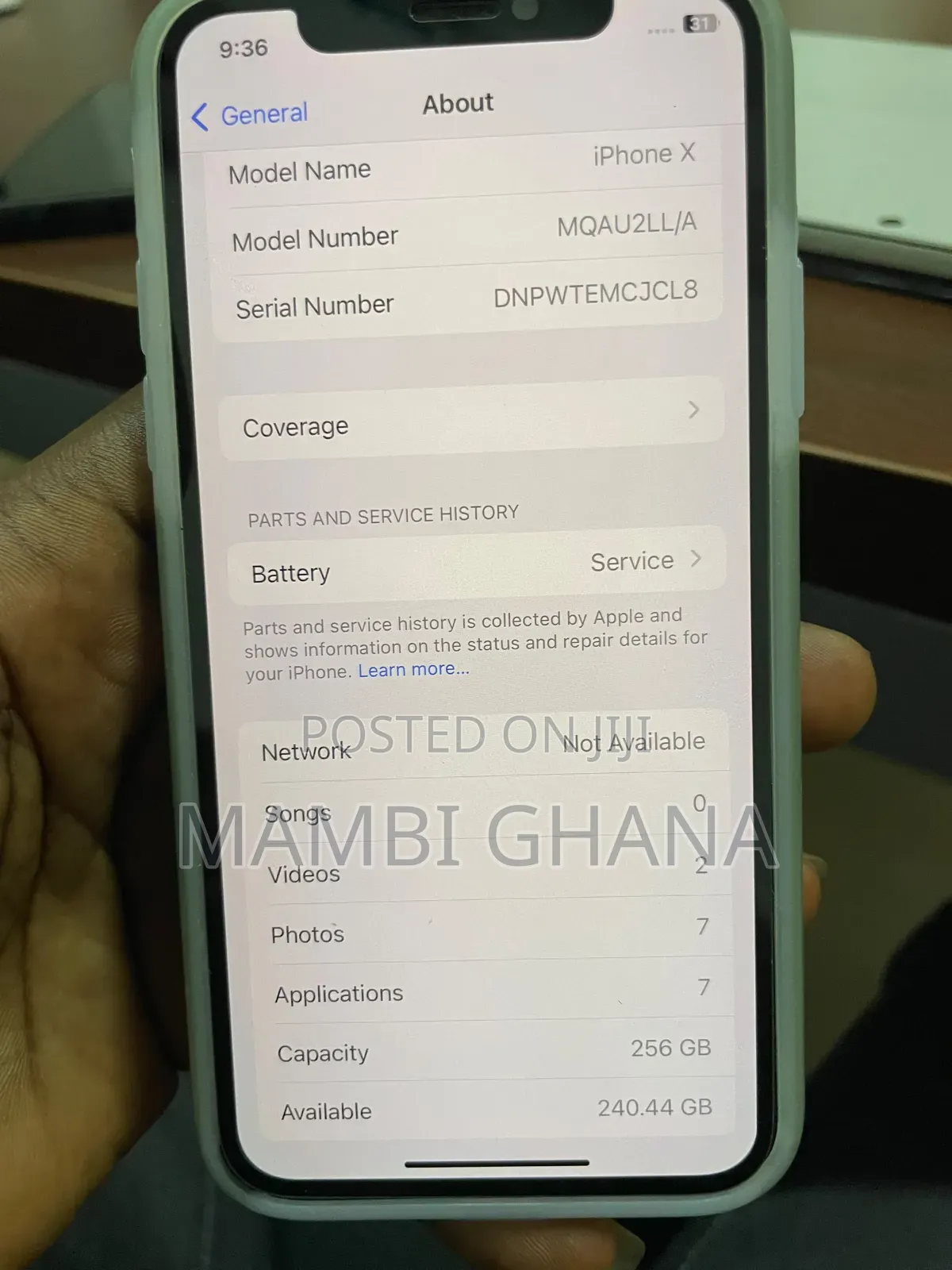 Apple iPhone X 256 GB Black