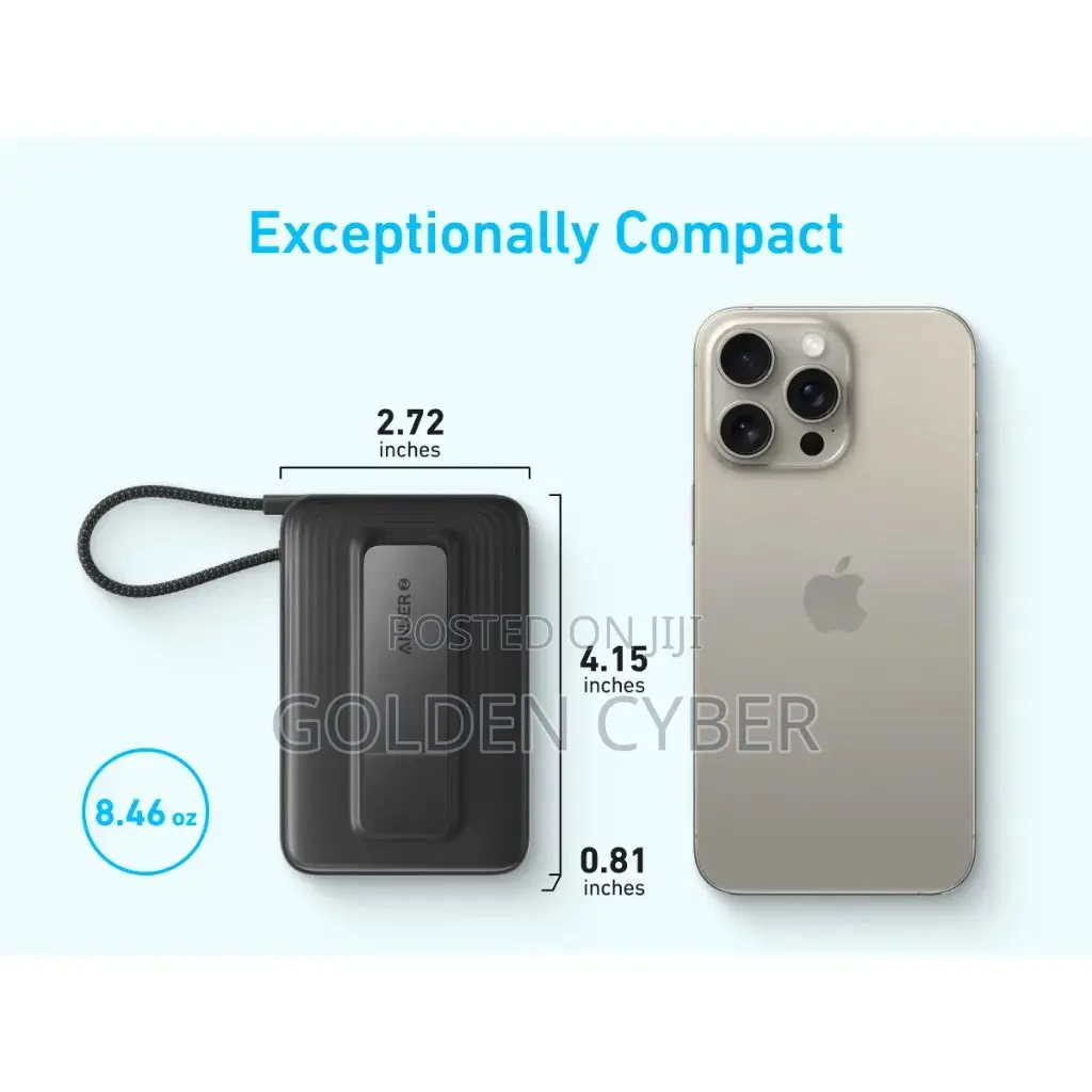 Anker Zolo 10k mAh 30W Magnetic Power Bank With USB C Cable (A1685)