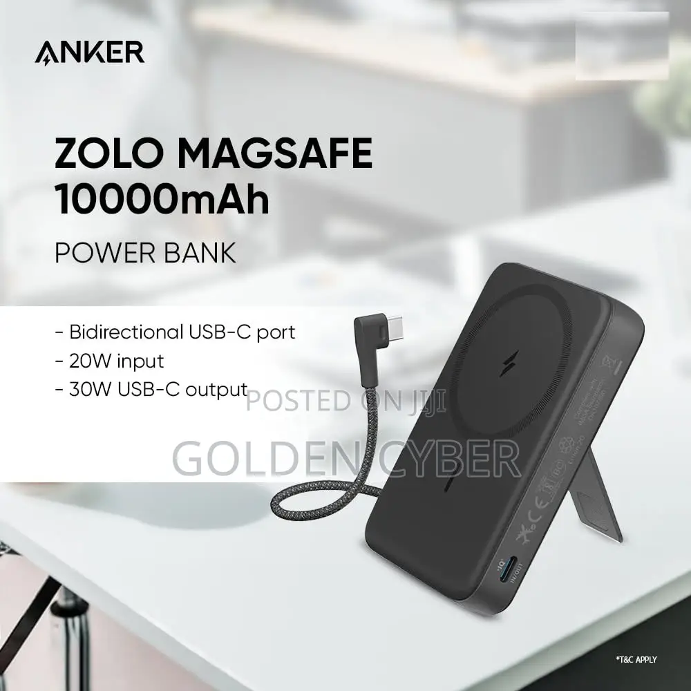Anker Zolo 10k mAh 30W Magnetic Power Bank With USB C Cable (A1685)