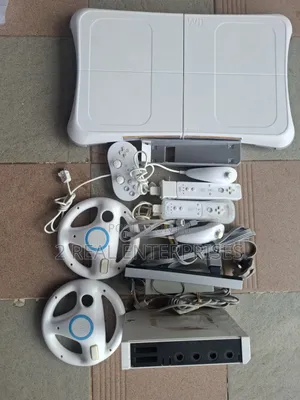 Nintendo Wii Console Bundle W Balance Board Motion Controllers Wheels