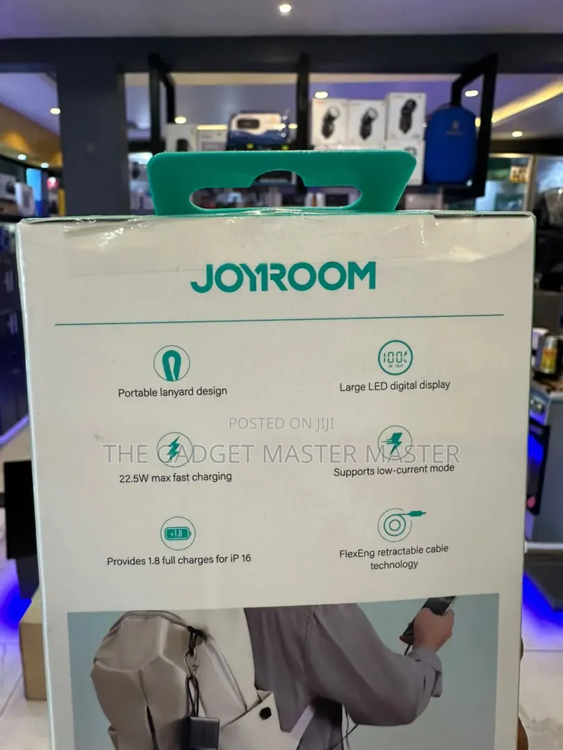 Joyroom JR-PR1 10000mAh 22.5W Power Bank With Retractable Cable
