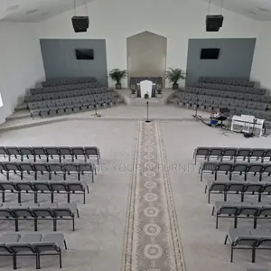 Church ChairGrey Seats Delivered, Tema Stoc