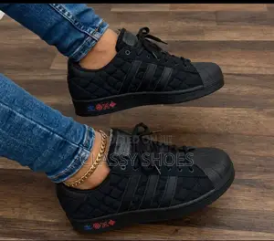 Adidas Superstar All Black and Red