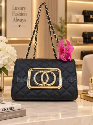 Chanel Inspired Quilted Chain Shoulder Bag