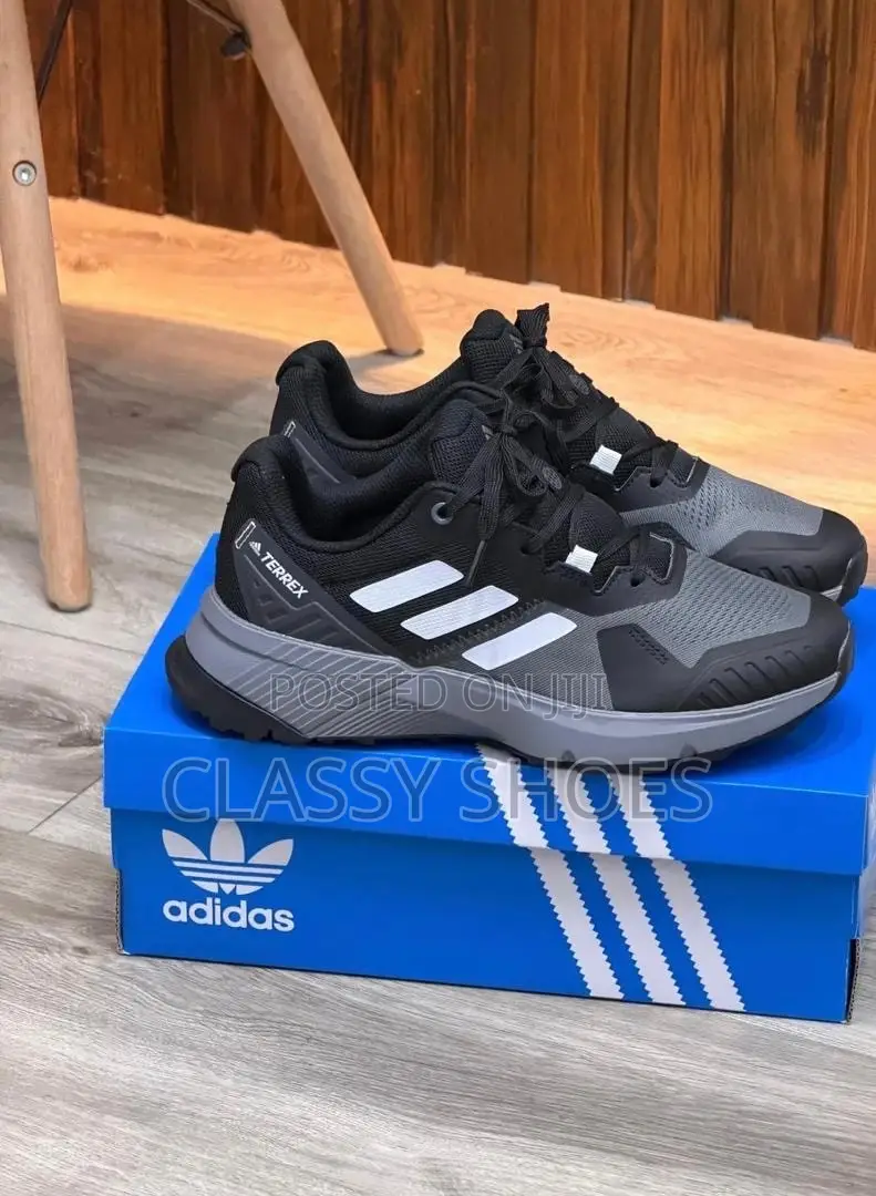 Adidas Terrex Black, Ash and White Strips
