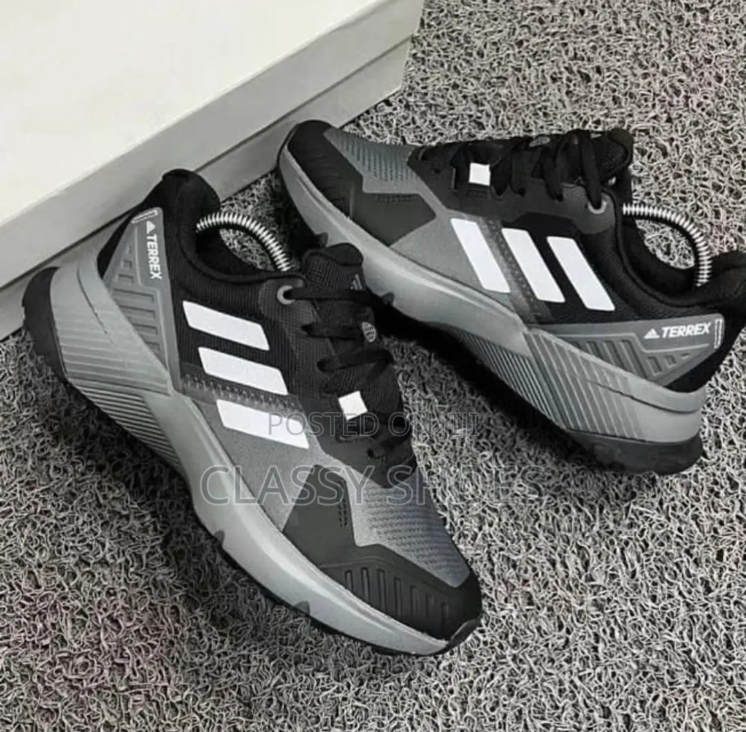 Adidas Terrex Black, Ash and White Strips