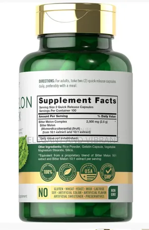 Bitter Melon Complex 2500mg 200 Capsules