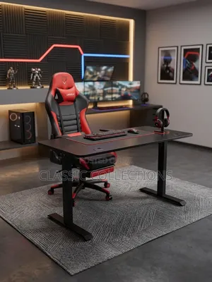 Ergonomic Racing Chair With 1.4m Carbon-Fiber Texture Gaming Desk