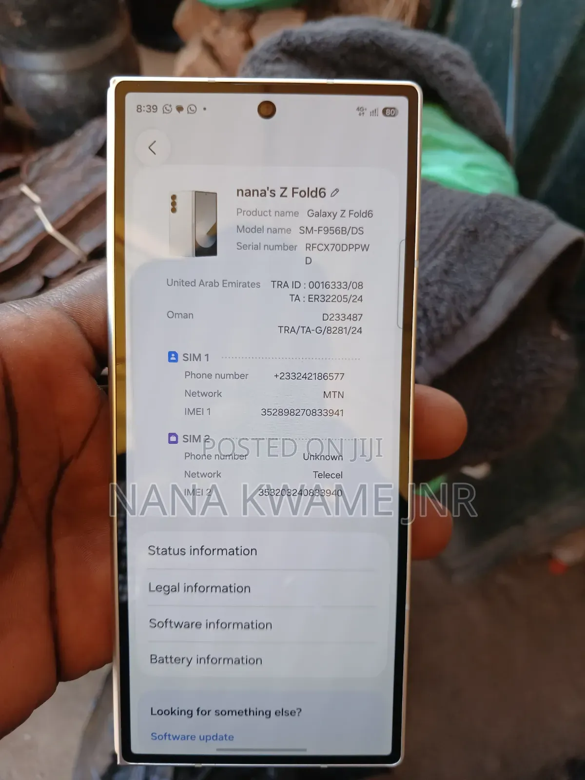 Samsung Galaxy Z Fold6 256 GB White