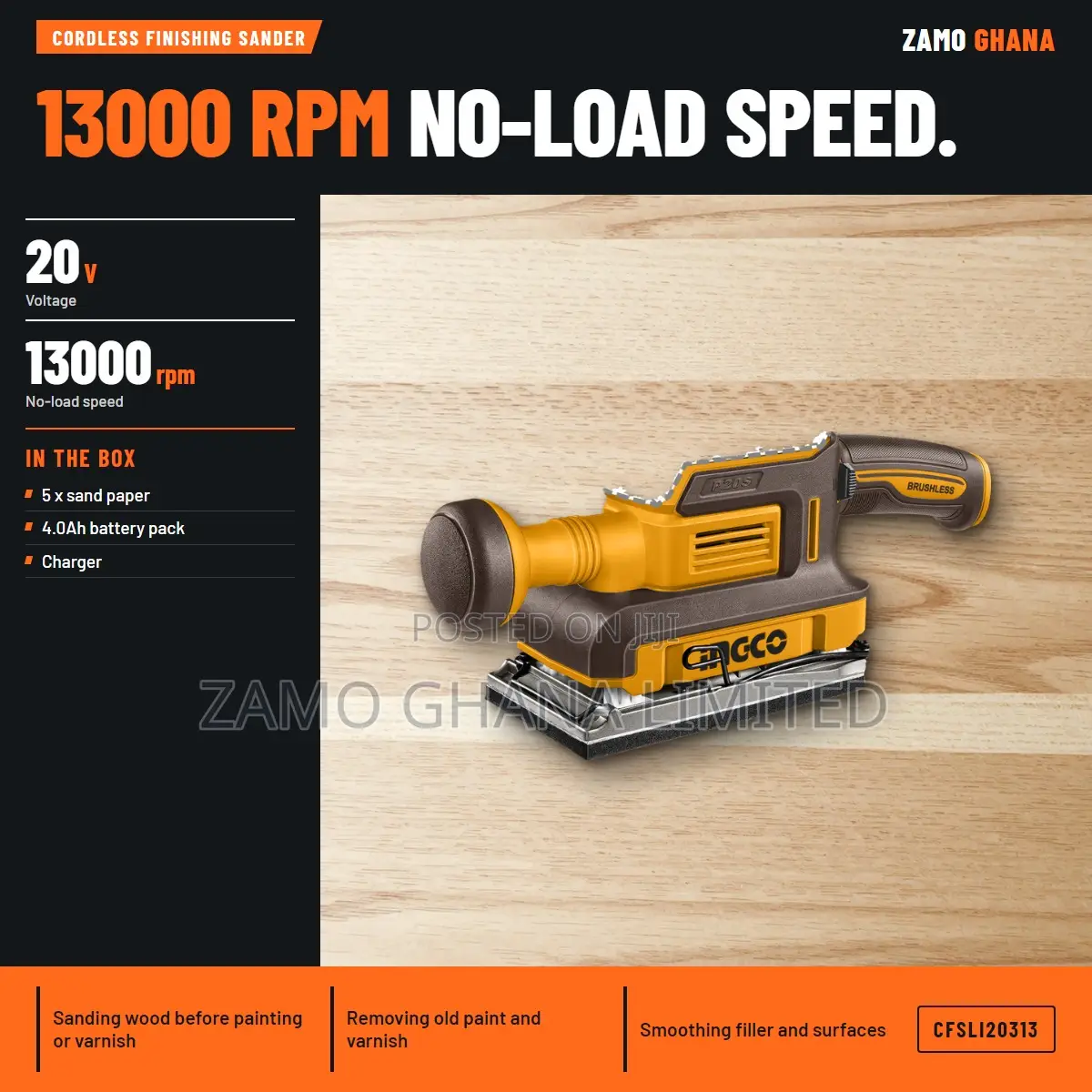 Cordless Finishing Sander - Cfsli20313