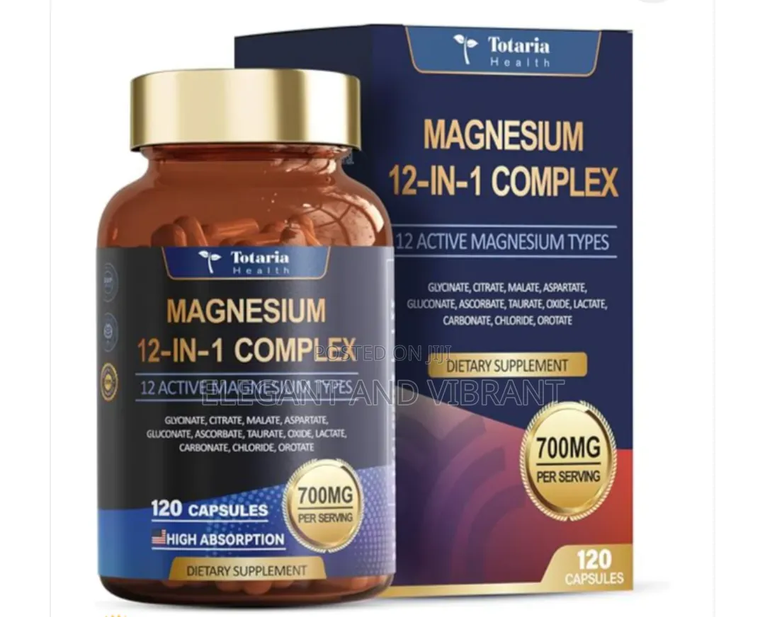 Magnesium 12 in 1 Complex 120 Capsule,with Glycinate,malate,Aspartate
