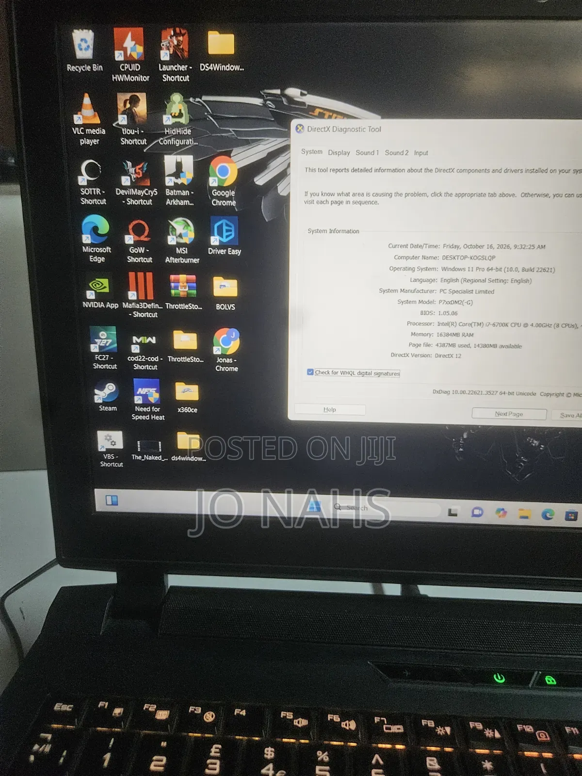 Laptop Clevo P750DM2-G 16GB Intel Core i7 HDD+SSD 1T