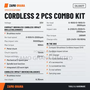 Cordless 2 PCS Combo - Ckli20277