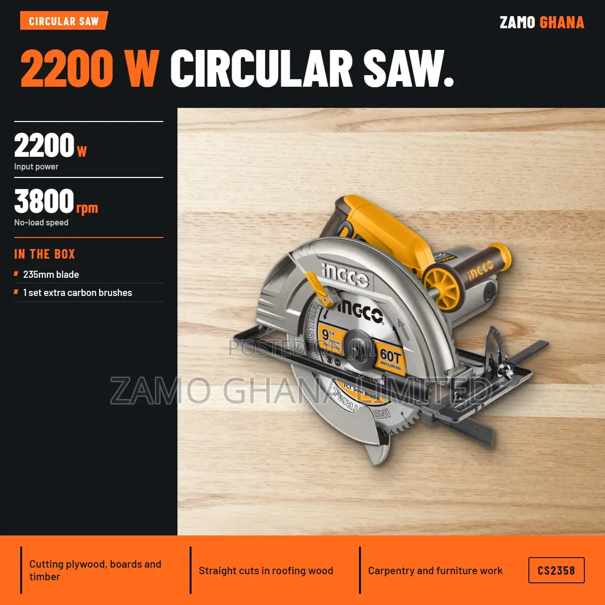 Circular Saw 2200w - Cs2358
