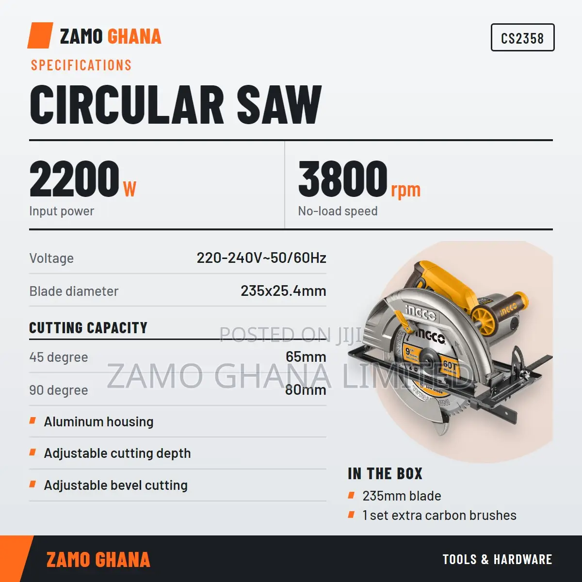 Circular Saw 2200w - Cs2358