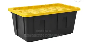 Member's Mark 40 Gallon Heavy-Duty Black and Yellow Storage Tote