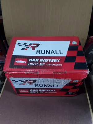 Car Battery Din75 Mf/75ah Runall