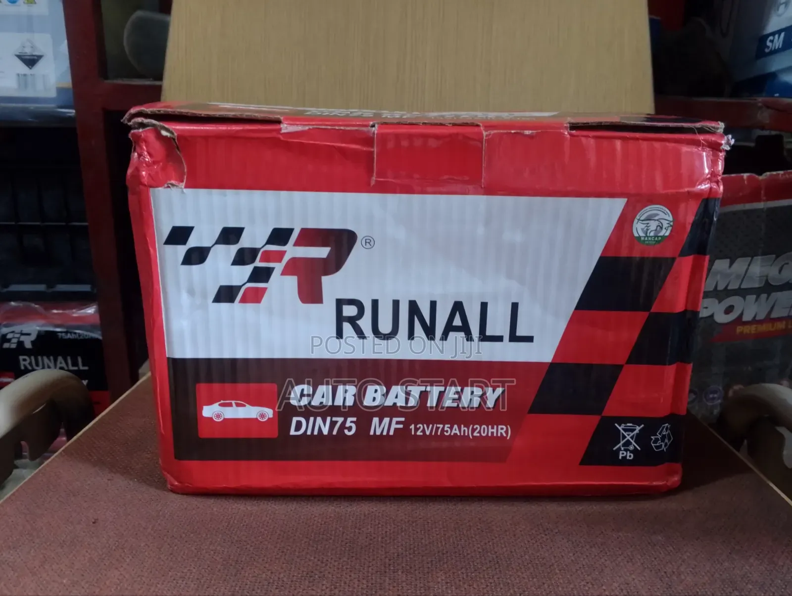 Car Battery Din75 Mf/75ah Runall
