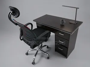 1.2m Executive Desk With 3Drawer Storage & Ergonomic Mesh Swivel Chair