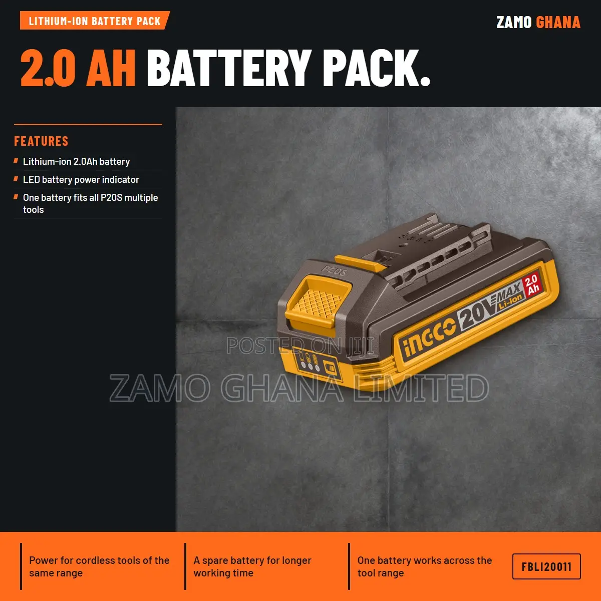 Battery 20v 2ah - Fbli20011