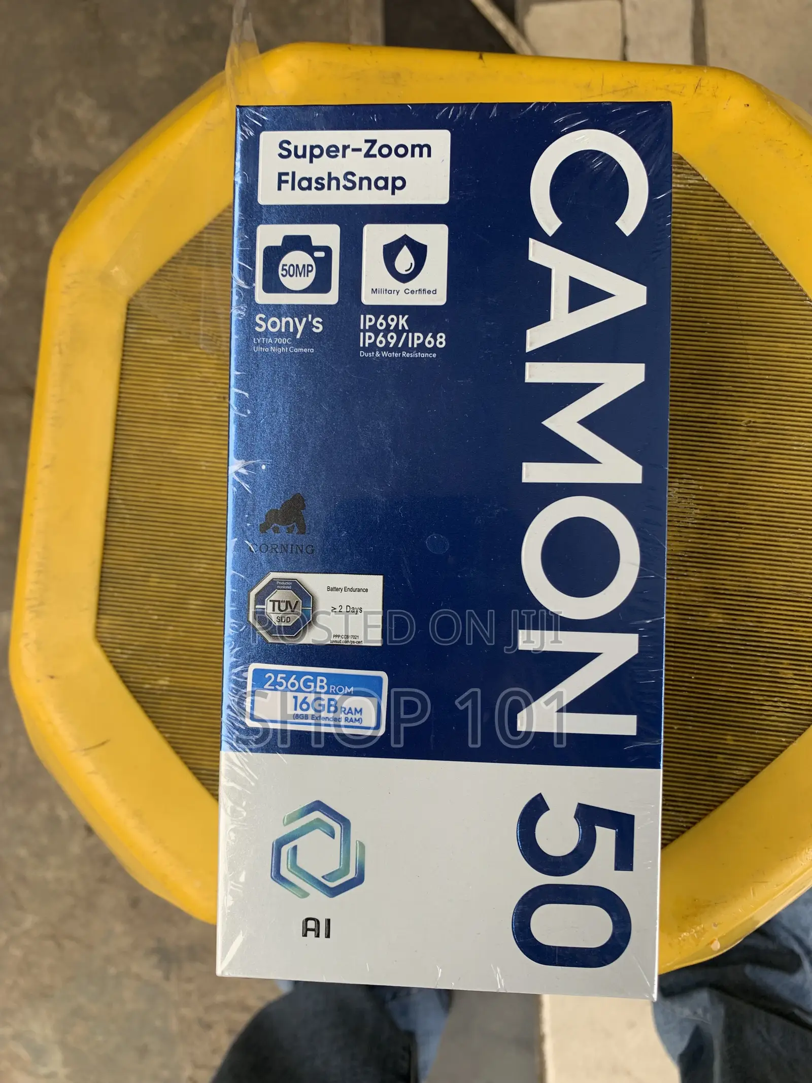 New Tecno Camon 50 256 GB Black