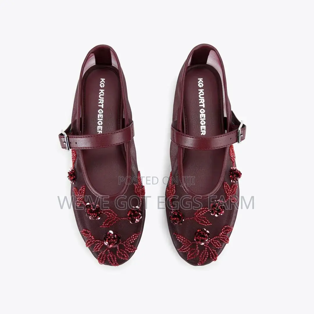 Original KG Kurt Geiger Nancy Wine Mary Jane Flats