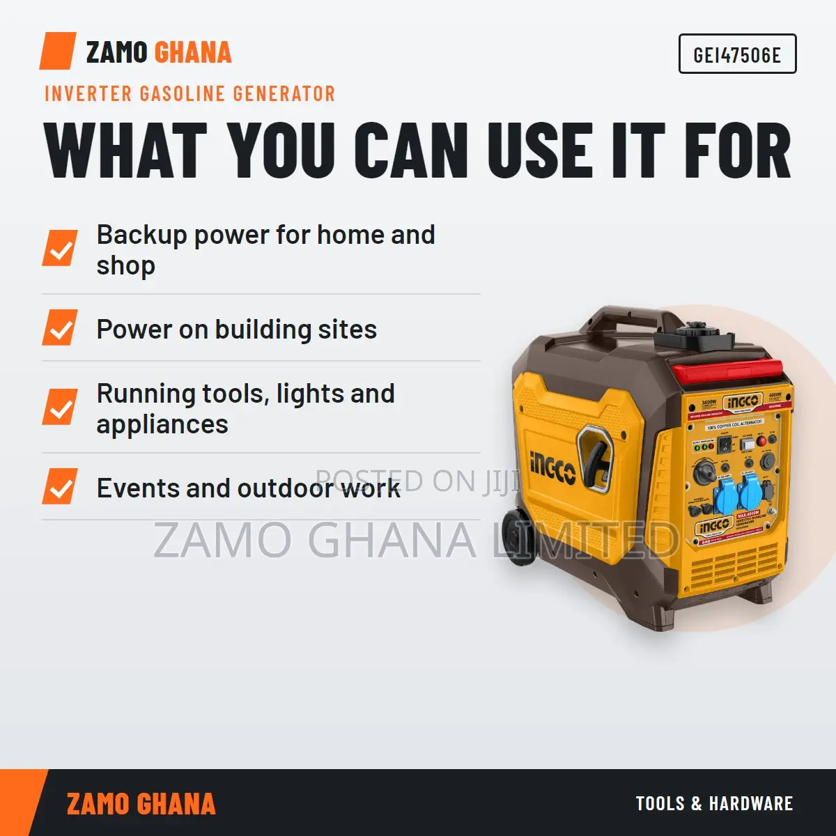 Inverter Gasoline Generator 4kw Silent - Gei47506e