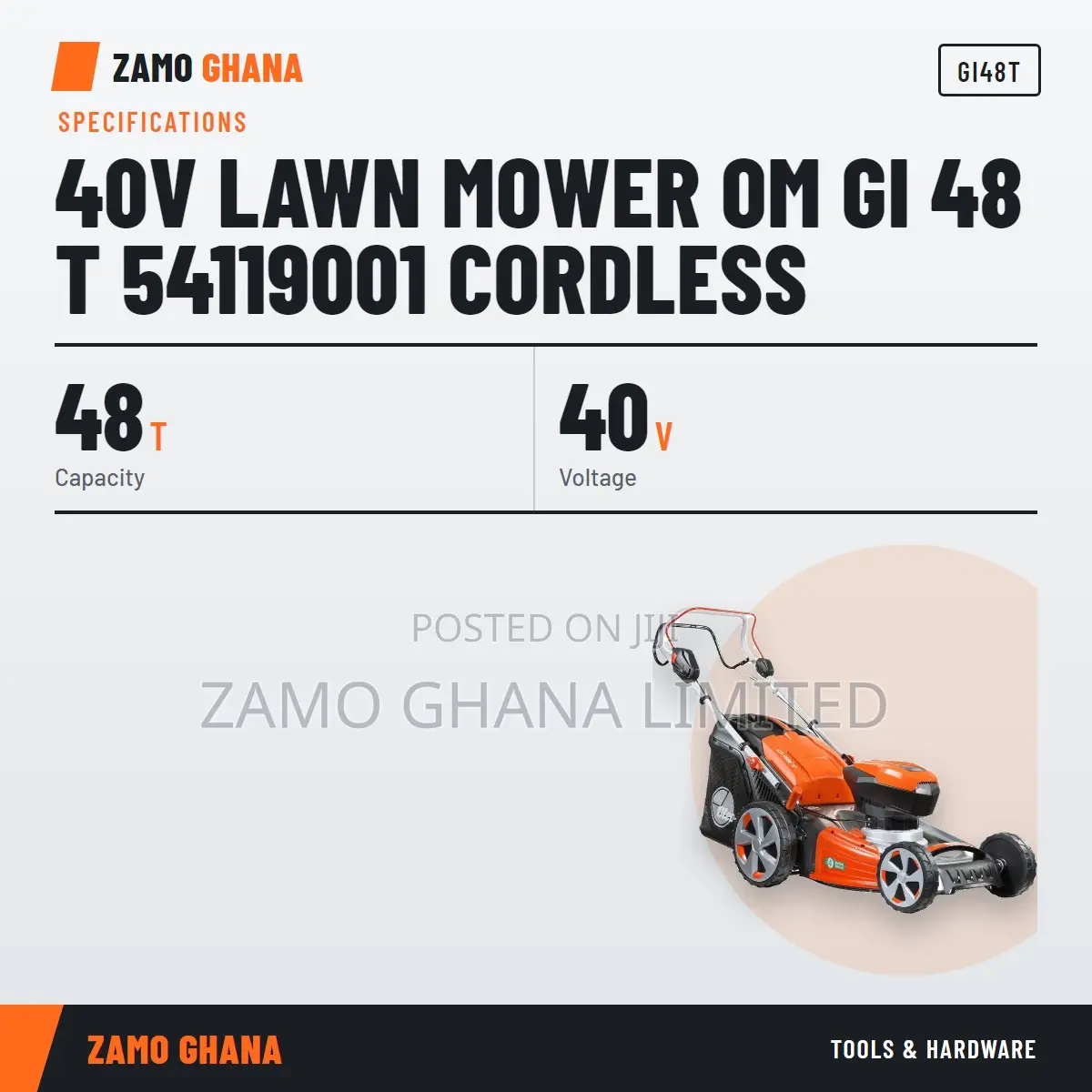 40v Lawn Mower Om Gi 48 T Cordless - Gi48t