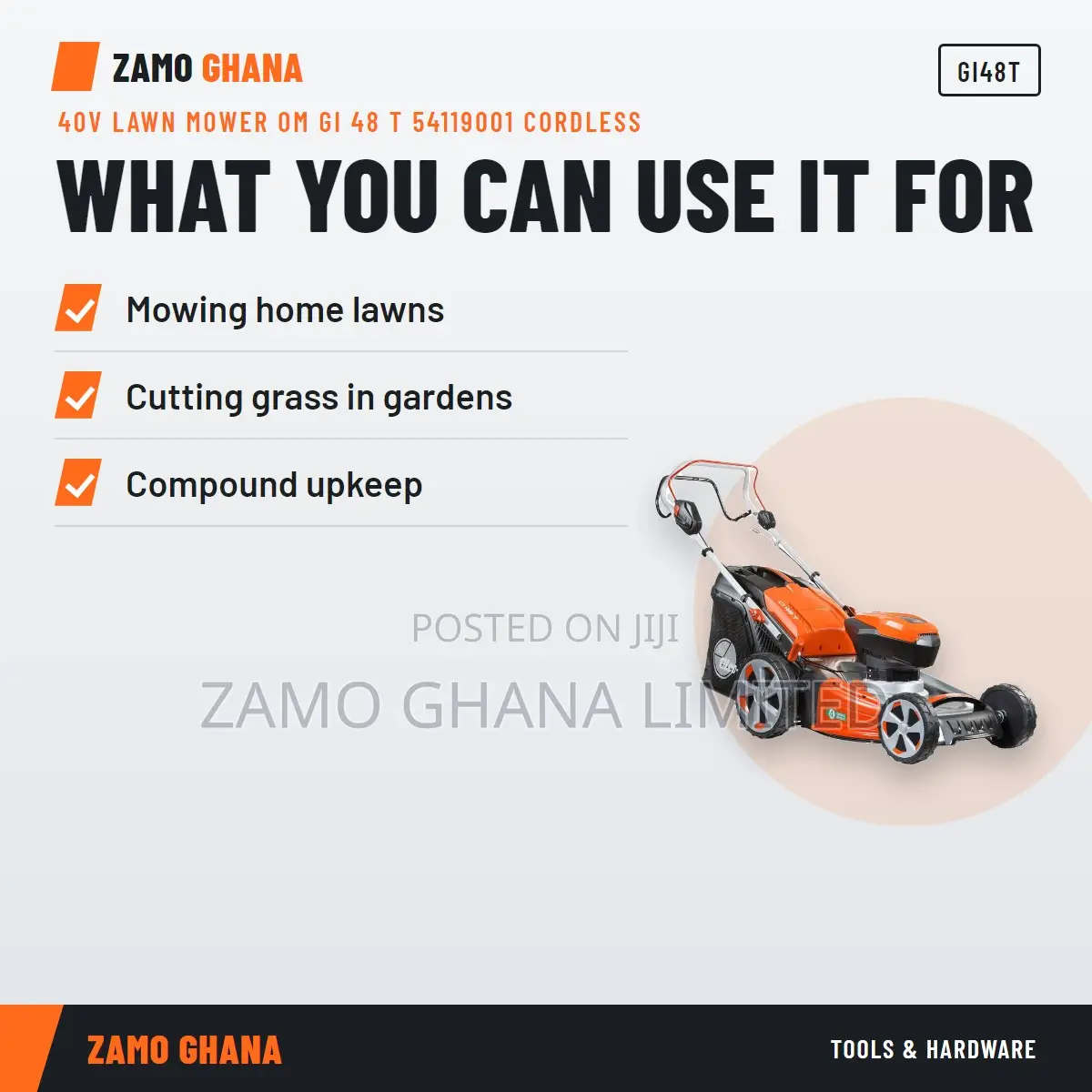 40v Lawn Mower Om Gi 48 T Cordless - Gi48t