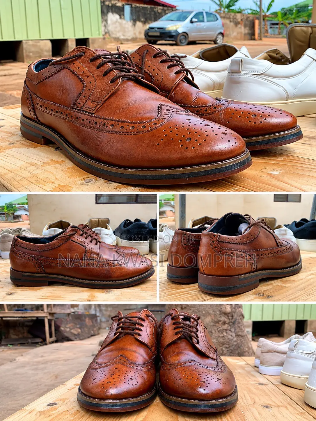 100% Premium Leather Italian Shoe Size 43
